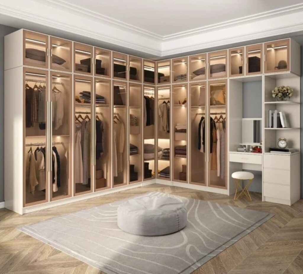 Wall in closets